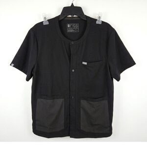 FIGS Technical Collection Scrubs Short Sleeve Top Black XL